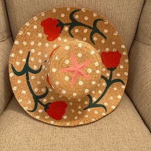 Straw Hat - made in Aruba- hand painted
